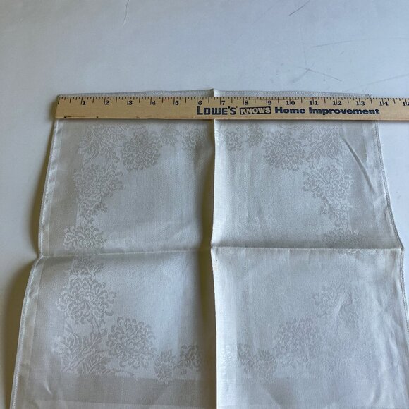 Irish linen damask vintage napkins set of four silver shade - Picture 8 of 9